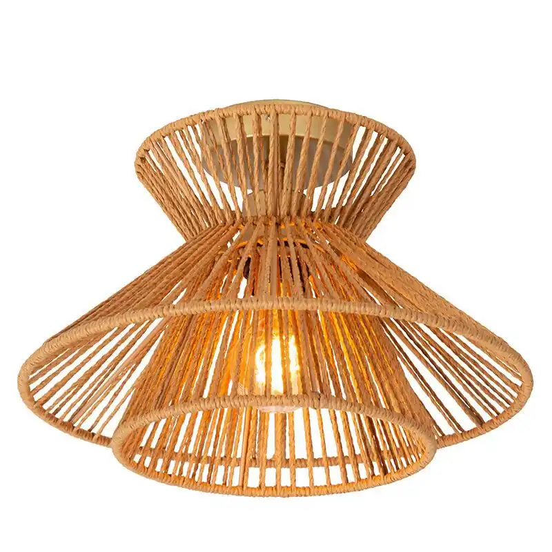 Sichere Zahlung Rattan Deckenleuchte Braun, Tasman