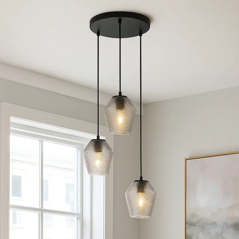 Abverkauf Moderne Pendelleuchte Transparent, Nanko