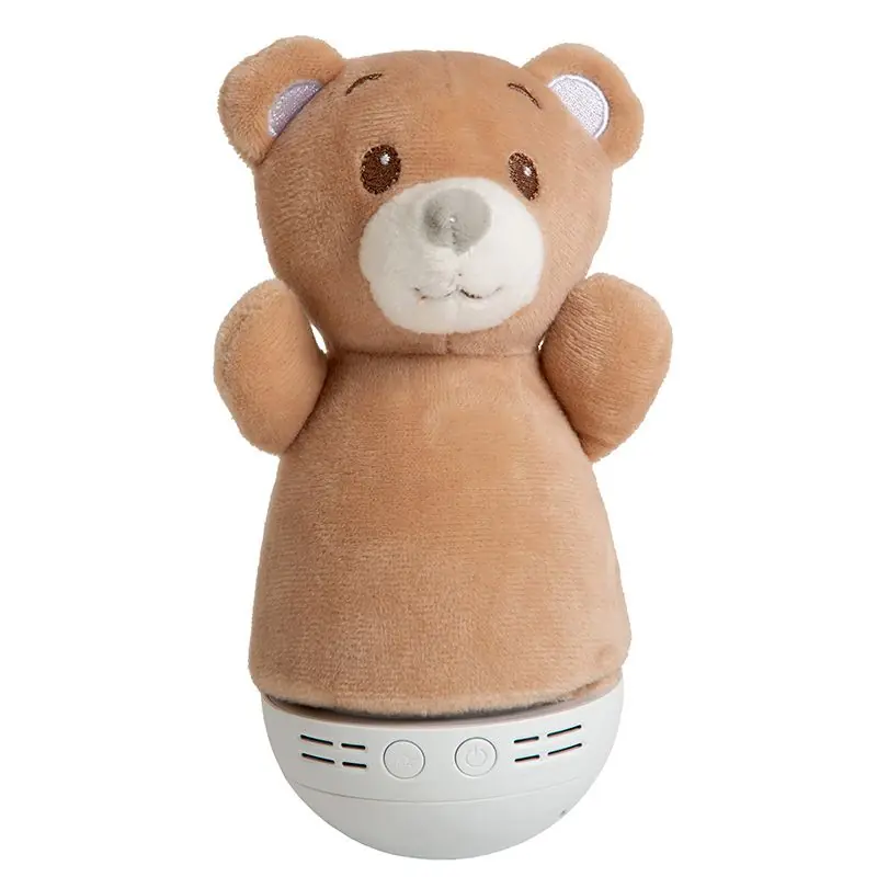 Braune Kinderzimmer Tischleuchte Modern, Dolly, 3W, RGB LED, mit Schalter Zertifiziert