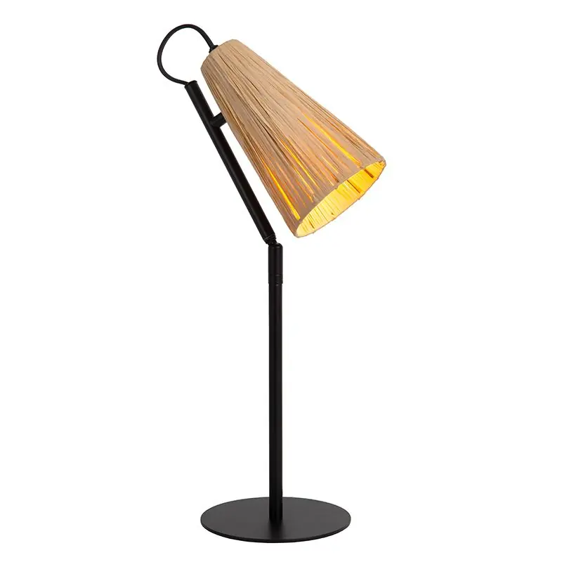 Kracherpreis Rattan Tischleuchte Braun, Bensen, mit Schalter