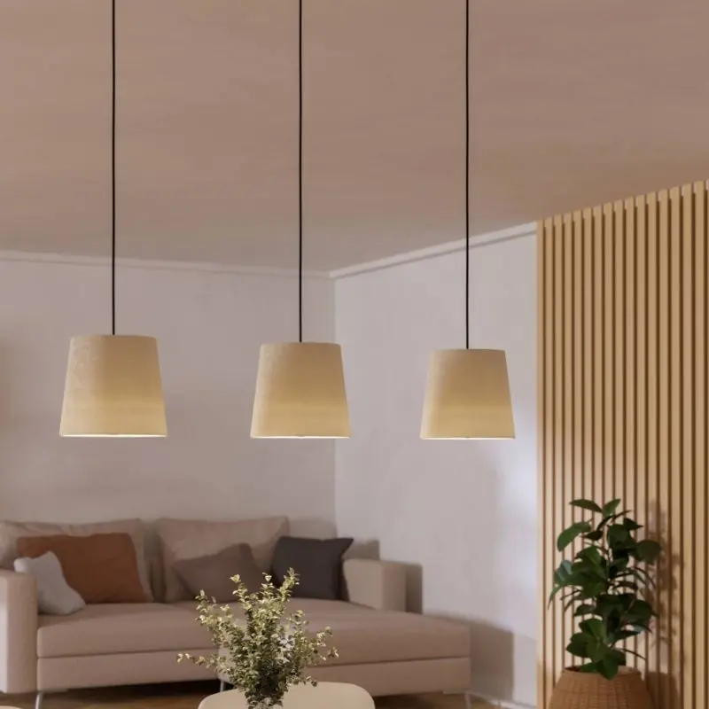 Schwarze moderne Pendelleuchte Stoff, Siham Top-Preis