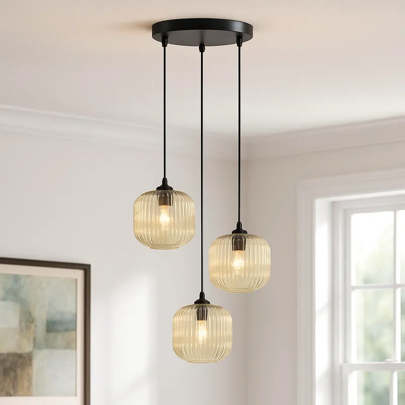 Retro Pendelleuchte Bernstein, Charlois Begrenztes Angebot