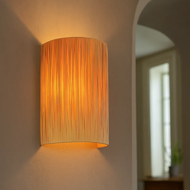 Highlight Papier Wandleuchte Braun, Daisy, mit Schalter