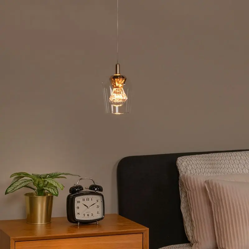 Transparente Pendelleuchte Modern, Berliane, 4W, 2700K LED Finale Aktion