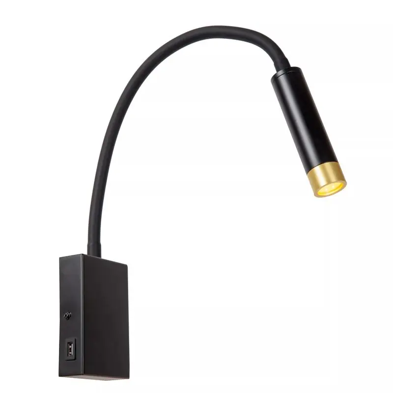 Schwarze Wandstrahler Modern, Alec, mit Schalter Sale