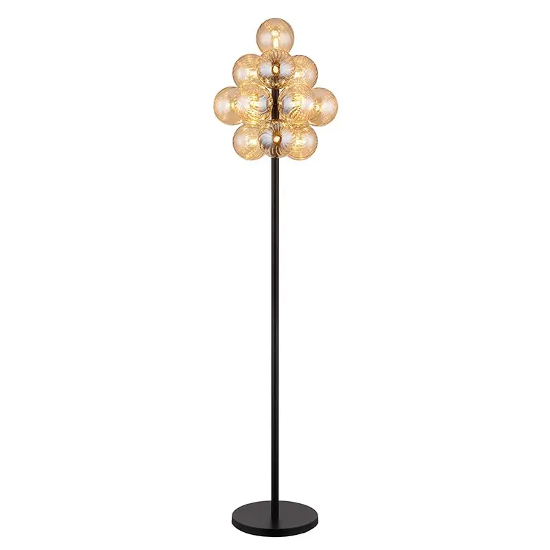 Bernstein retro Stehlampe Glas, Ozan, mit Schalter Bestseller