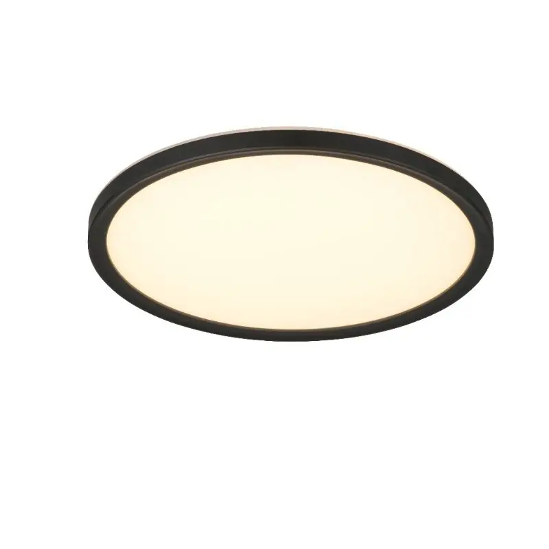 Schwarze Deckenlampe Modern, Jeltje, 18W, warm- bis kaltweiß einstellbare LED, mit Fernbedienung Sale