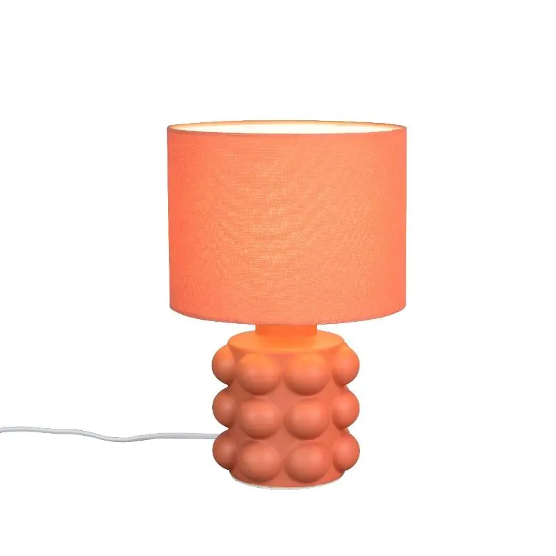 Keramik Tischleuchte Orange, Cihad, mit Schalter Markenware