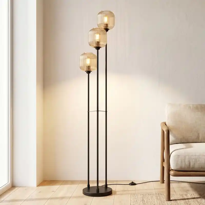 Design Stehlampe Bernstein, Charlois, mit Schalter Billig