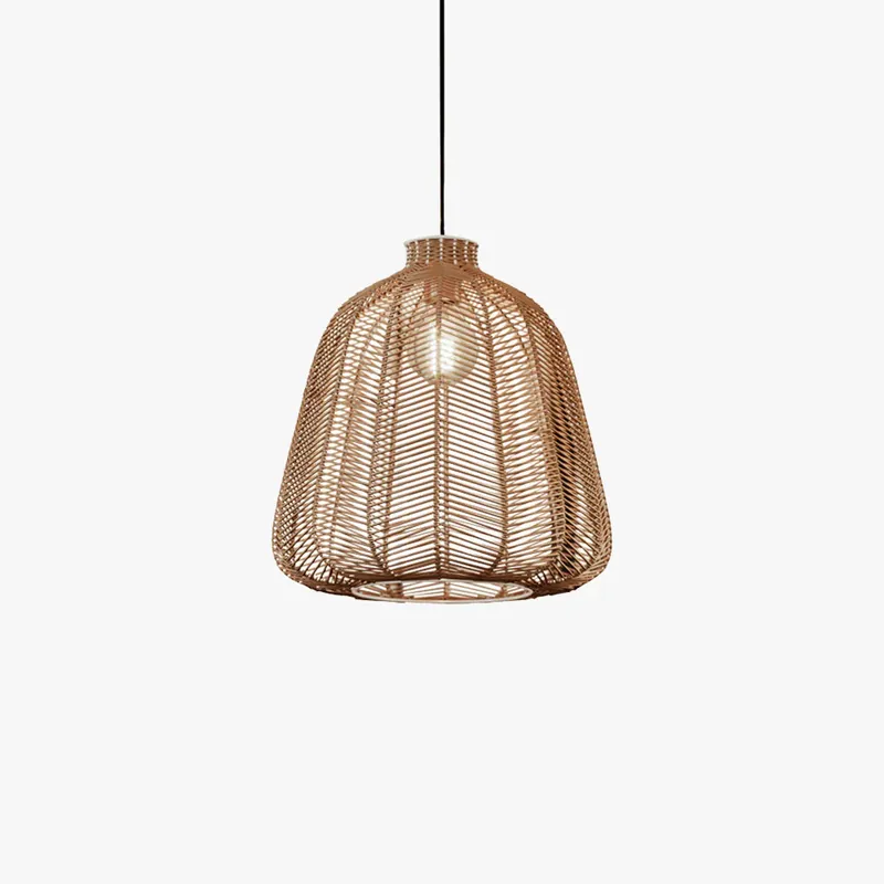 Muto Minimalistische Pendelleuchte LED Rattan Schlafzimmer/Bar D 30 CM Preisknaller