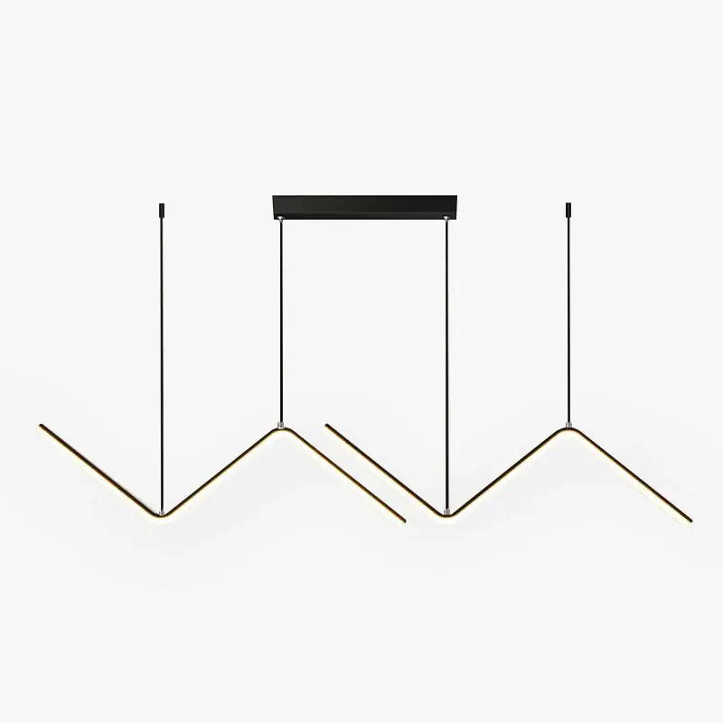 Echt Arisha Modern LED Pendelleuchte Dimmbar Linear Gold/Schwarz Esszimmer