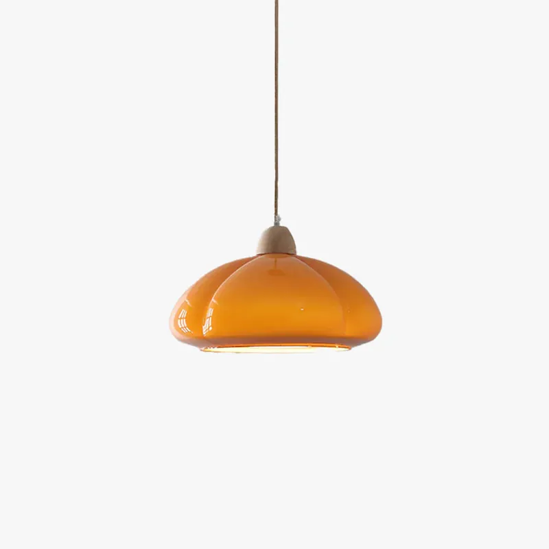Valentina Retro Kürbis Pendelleuchte Glas Ess/Schlafzimmer Rabatt