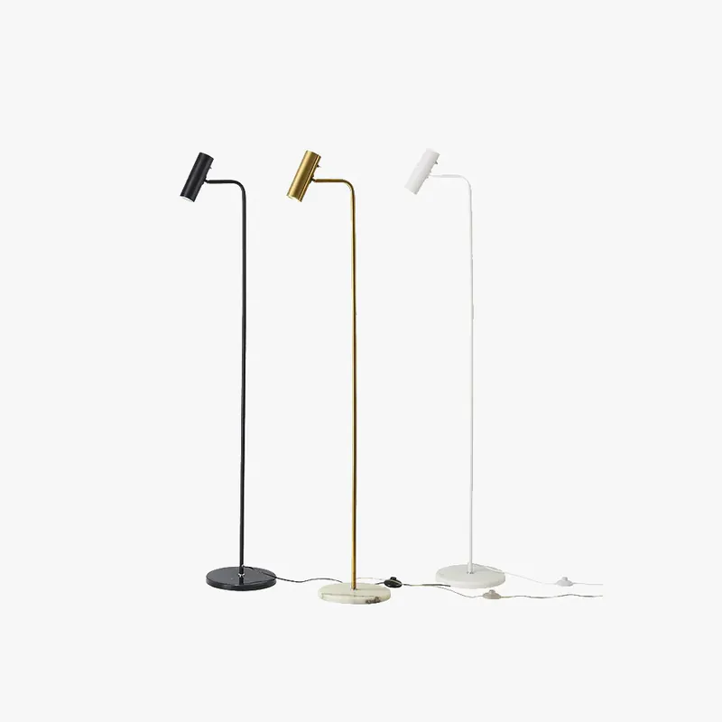 Finale Aktion Arisha Modern/Minimalistisch Stehleuchte Vertikal, Schwarz/Weiß/Gold, Schlafzimmer, Metall