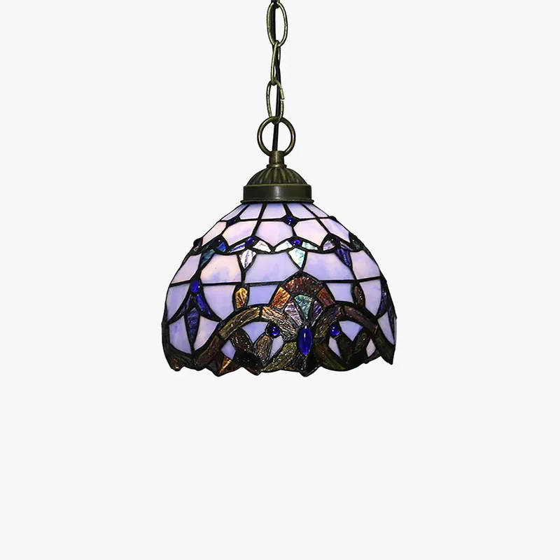 Arisha Vintage LED Pendelleuchte Lila Metall/Glas Wohnzimmer Klein Sofort Bestellen