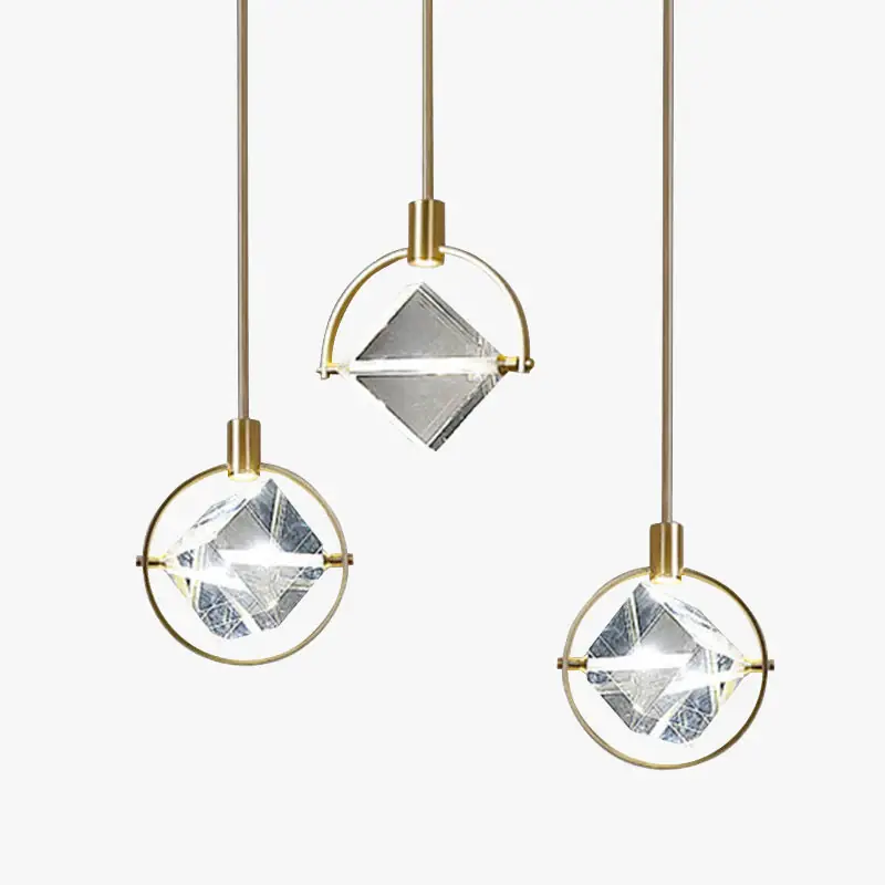 Bestpreis Kristy Modern LED Pendelleuchte Gold Schlaf/Wohnzimmer Metall&Kristall