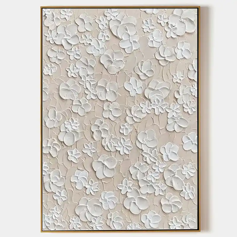 Solange Der Vorrat Reicht Fleur Gipskunst Textur Wandkunst Gemälde 61 x 51 CM
