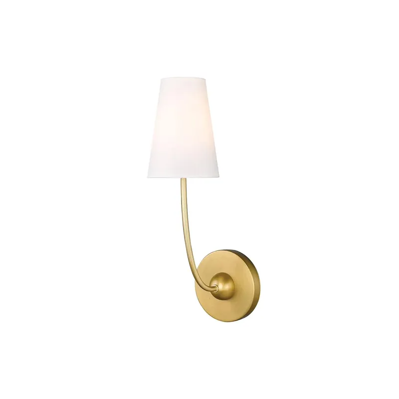 Aldoren Vintage Wandleuchte aus Messing mit Stoffbezug 1 Kopf Direkt Vom Hersteller