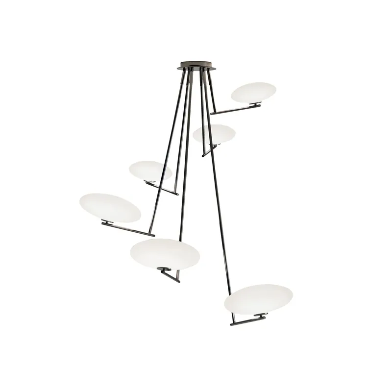 Direkt Vom Hersteller Umirarae Messing Glas Deckenlampe 6 Köpfe D 125cm x H 85cm