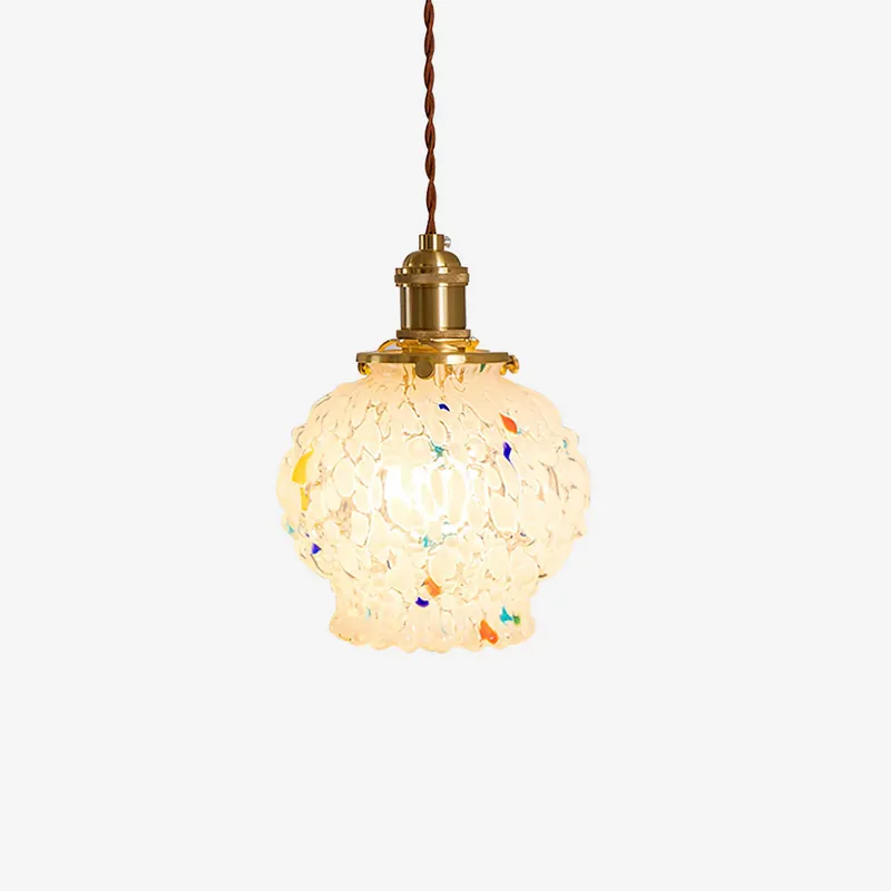 Jovik Pendelleuchte Vintage Glas Strukturiert Messing Finale Aktion