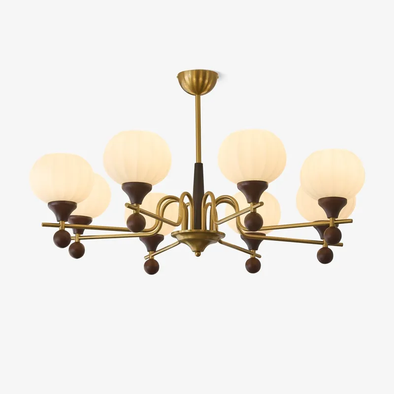 Anorionis Traditioneller Kronleuchter aus Hochwertigem Holz 3-Lichter ∅ 27.6″ x H 9.8″ Billig