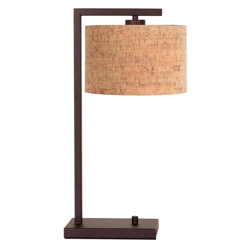 Kompakte Tischlampe mit beiger Korkstruktur Steinhauer Stang Solange Der Vorrat Reicht