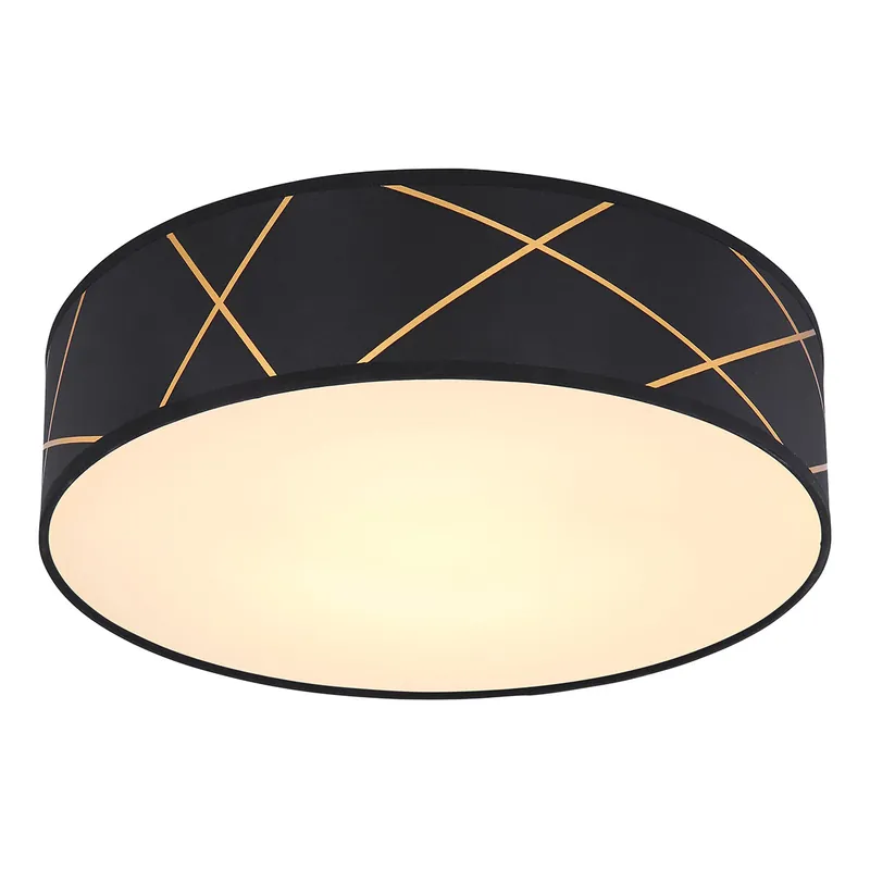 Schwarze Metall Retro Deckenleuchte Globo Bemmo Begrenztes Angebot