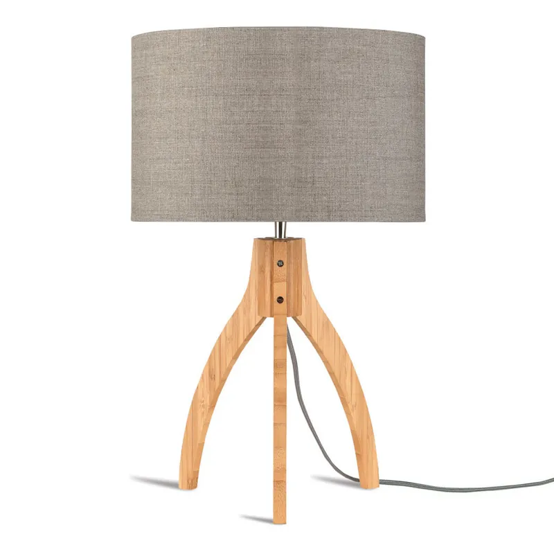 Bleigraue Tischlampe Hocker hoch GOOD&MOJO Annapurna Neue Kollektion