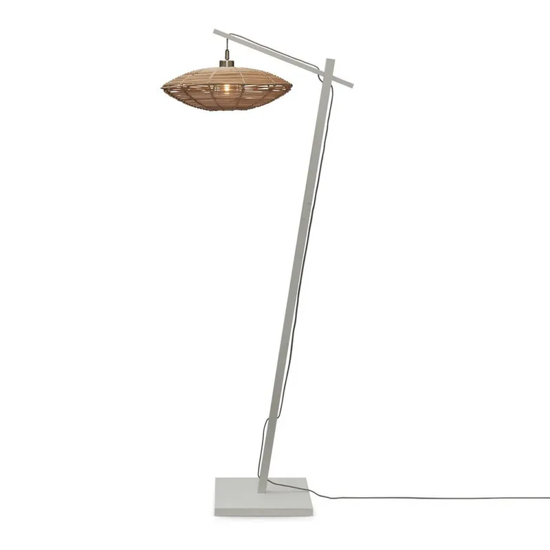Angebot Rattan-Stehlampe im Boho-Design in Schwarz Tanami GOOD&MOJO