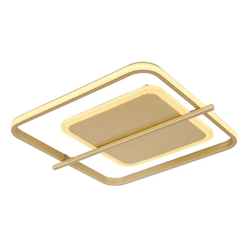 Quadratische goldfarbene Design-Deckenlampe Globo Reball Neu