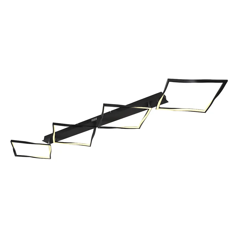 Nur Heute Moderne schwarze Deckenlampe Quadrate Globo Maxxy