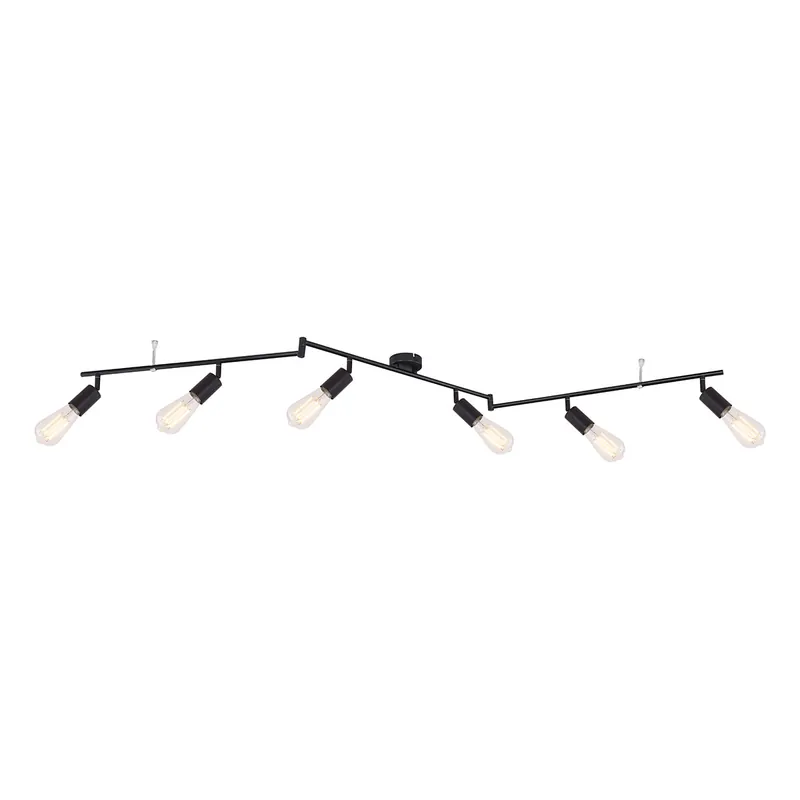 6-Licht länglicher minimalistischer Spot schwarz Globo Martha Direkt Vom Hersteller