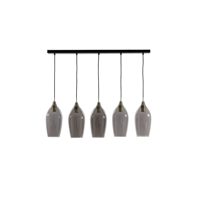 Must-Have Glas-Hängelampe mit fünf Schirmen Light & Living Lukaro