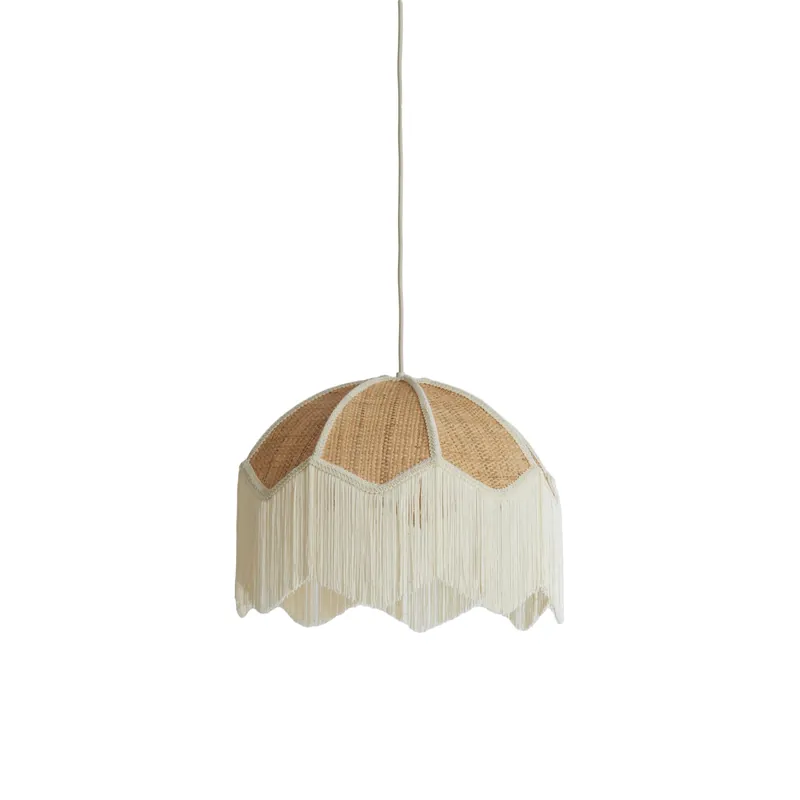 Beige Vintage-Raffia-Kuppel-Hängeleuchte Light & Living Malacia Rabatt