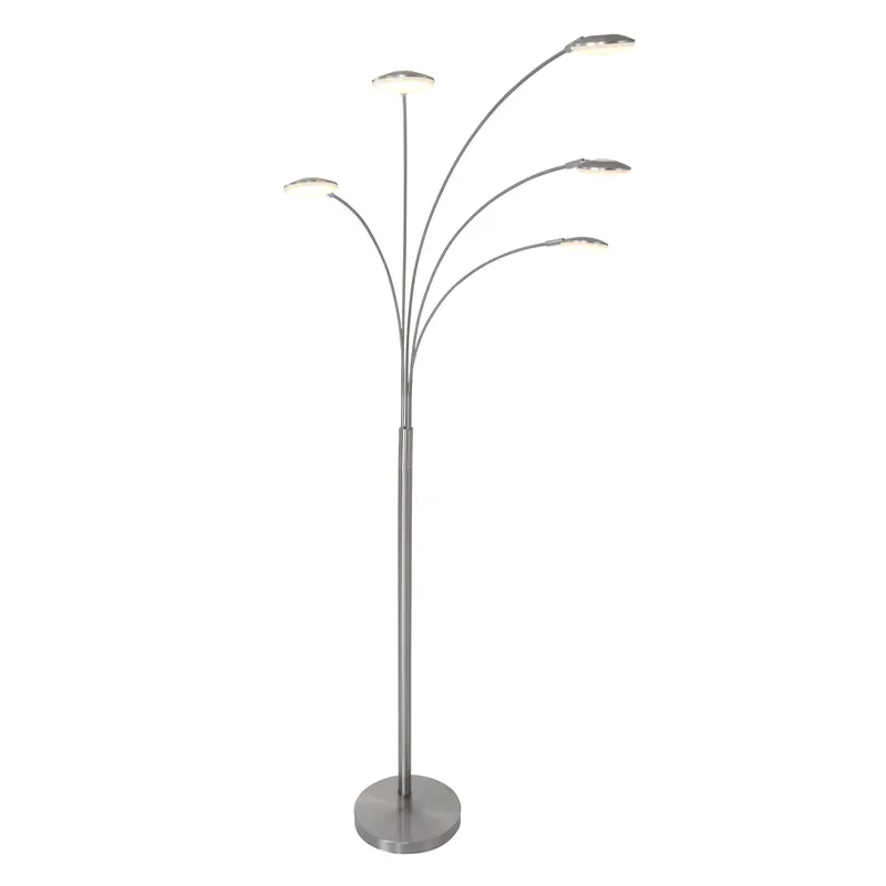 Moderne Glas-Stahl-Stehlampe Mexlite Synna Aktuell