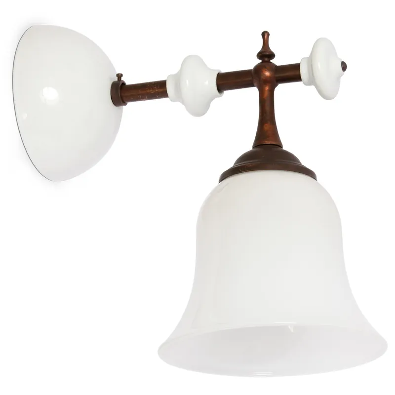 CARACOI Kleine Wandleuchte aus Messing und Keramik Echt
