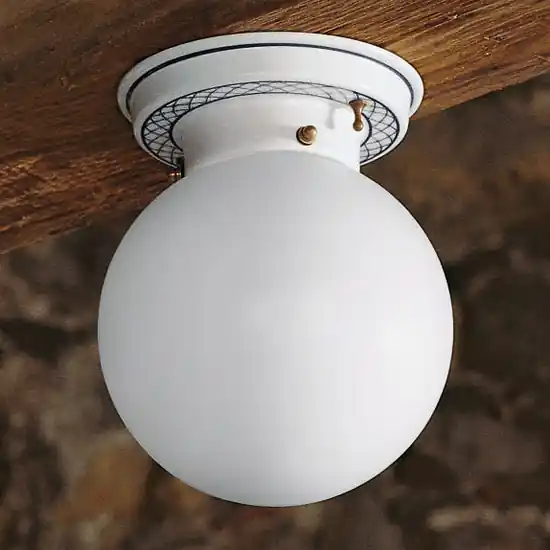 MANSARDA Italienische Landhaus-Kugeldeckenleuchte Ø 20 cm Wochenendangebot