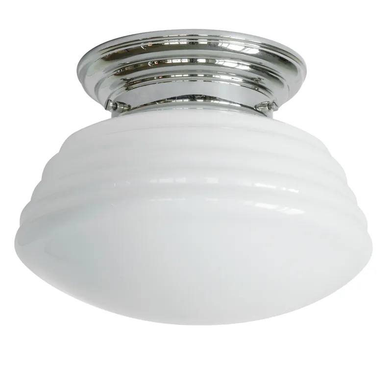 Deckenlampe mit kanneliertem Opalglas Ø 26 cm Beliebt