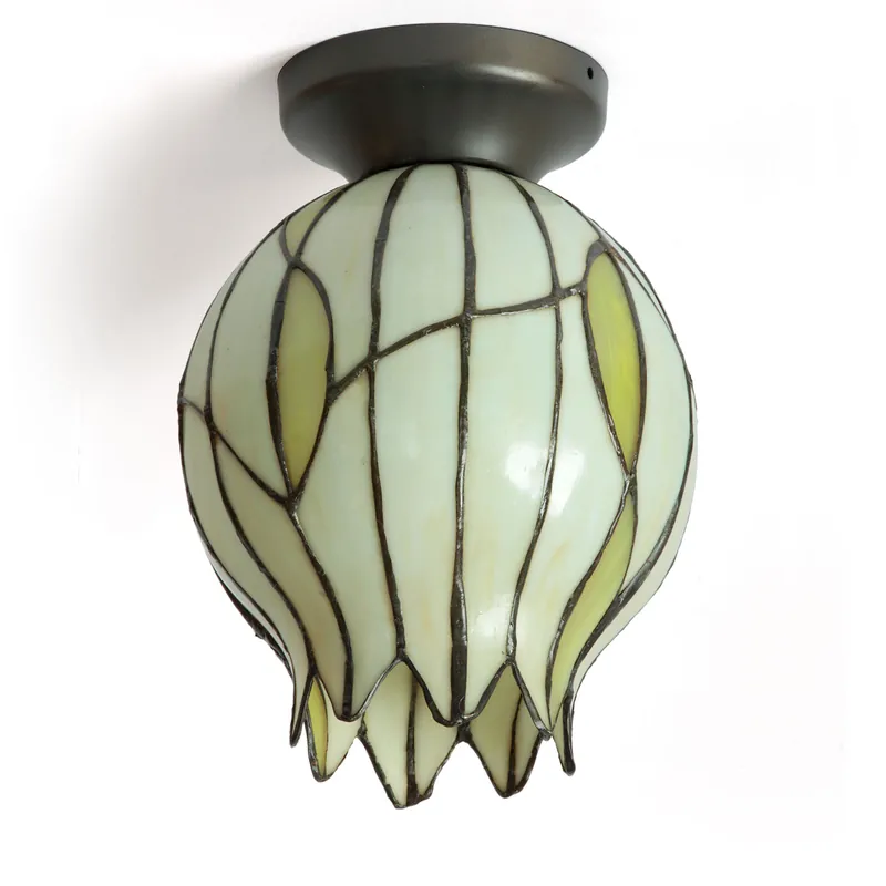 Direktkauf Tiffany-Deckenleuchte mit Blüten-Glasschirm Ø 20 cm