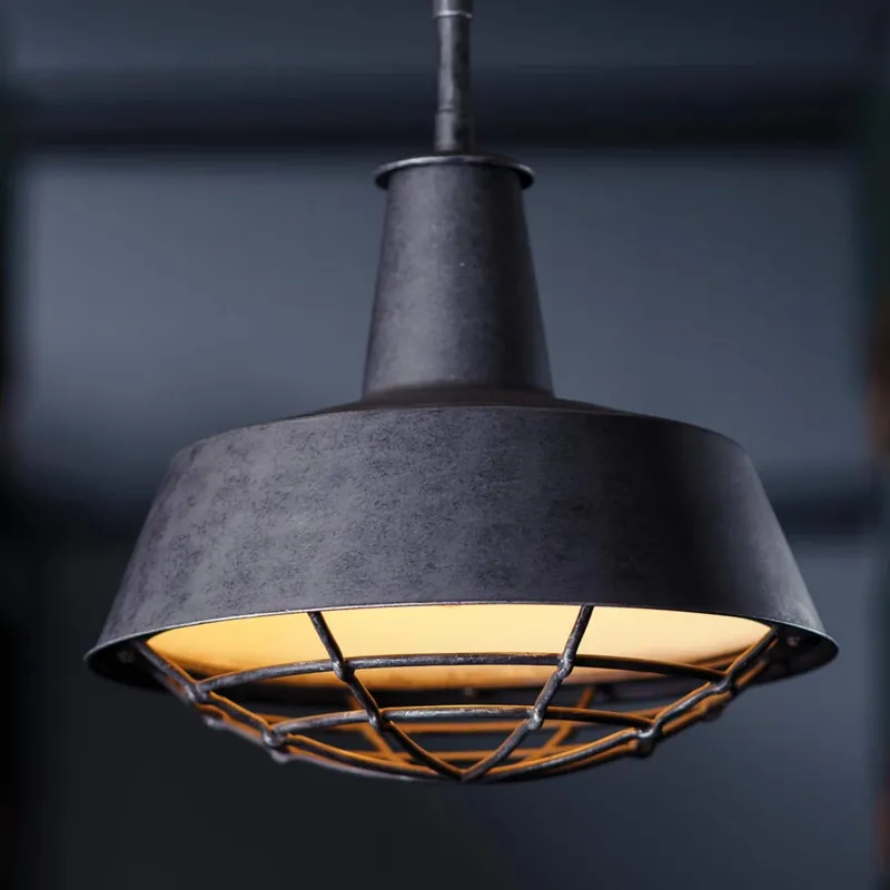 Industriestil-Hängeleuchte HL2700 mit robustem Schutzkorb, Ø 30–50 cm Günstig