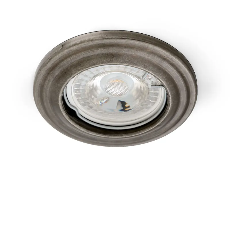 Schlichter Einbau-Deckenspot aus Messing, Ø 8 cm Sale