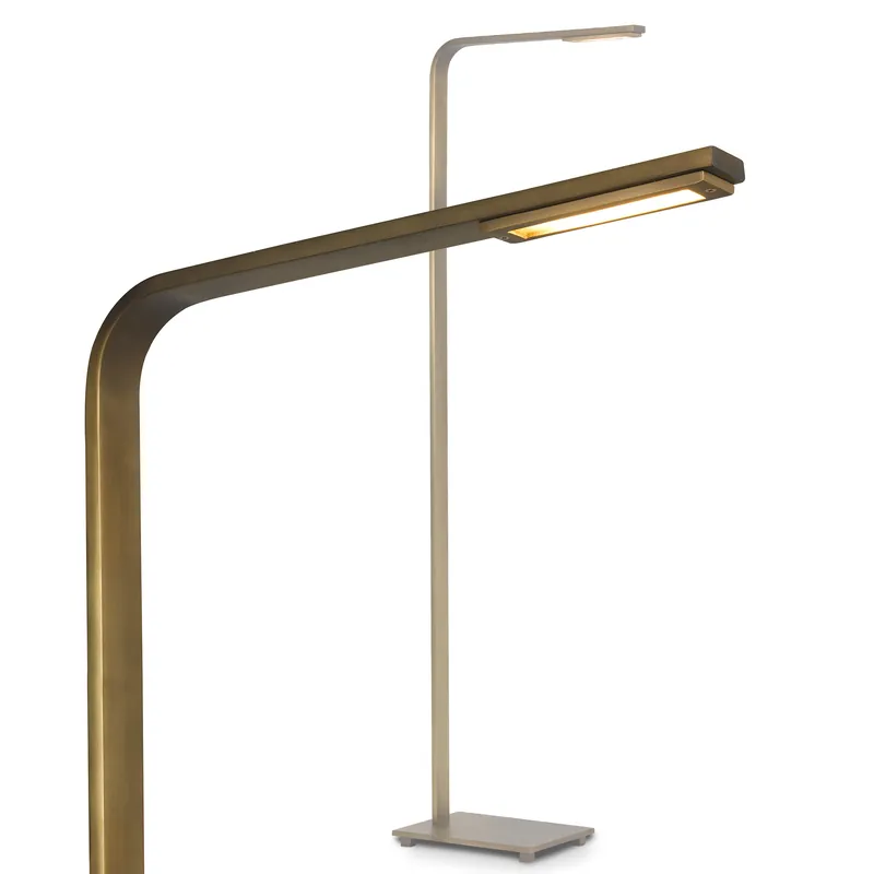 Heißes Angebot Minimalistische Lese-Stehleuchte aus Messing PLANAR, 136 cm