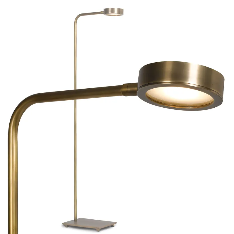 Lese-Stehleuchte LINTHORN, Messing mit LED-Strahler, 134 cm Nur Heute