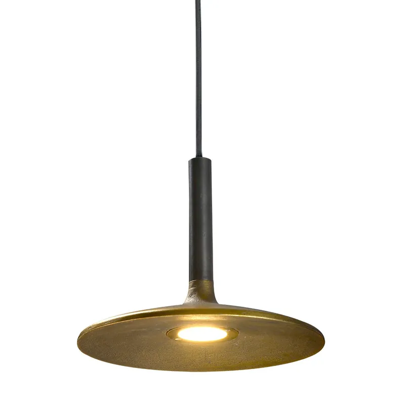Kleine LED-Pendelleuchte FLOEN SMALL mit rauer Bronze-Patina Günstig