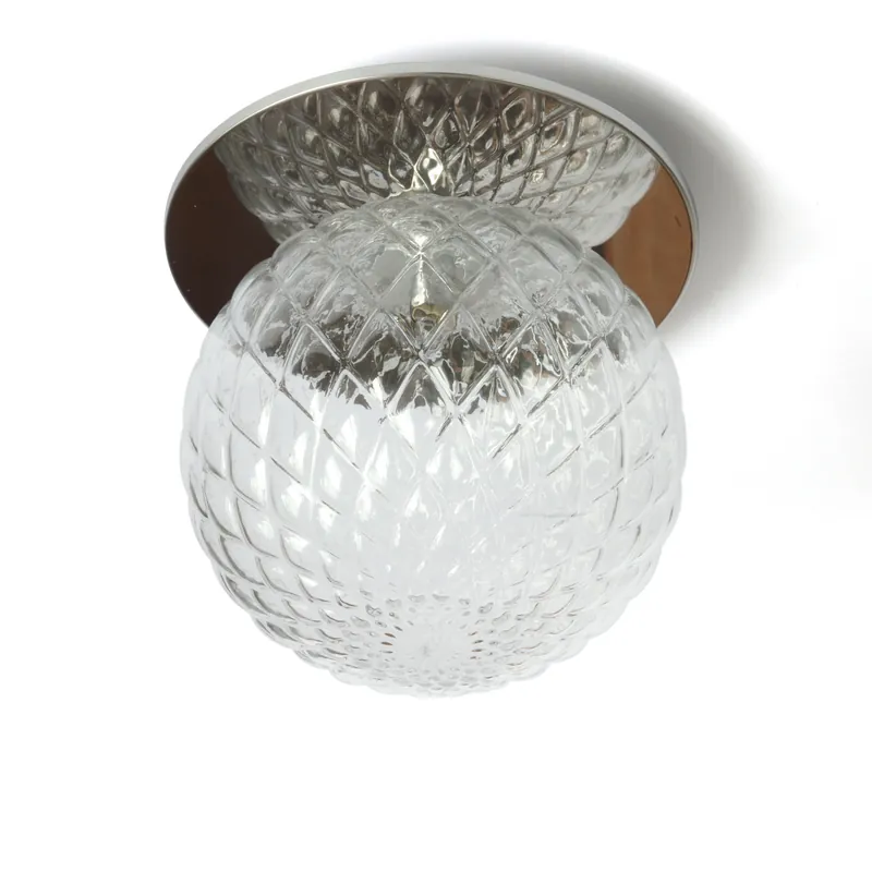 Deckenleuchte RHOMBS mit strukturierter Glaskugel, Ø 15/22 cm Sale