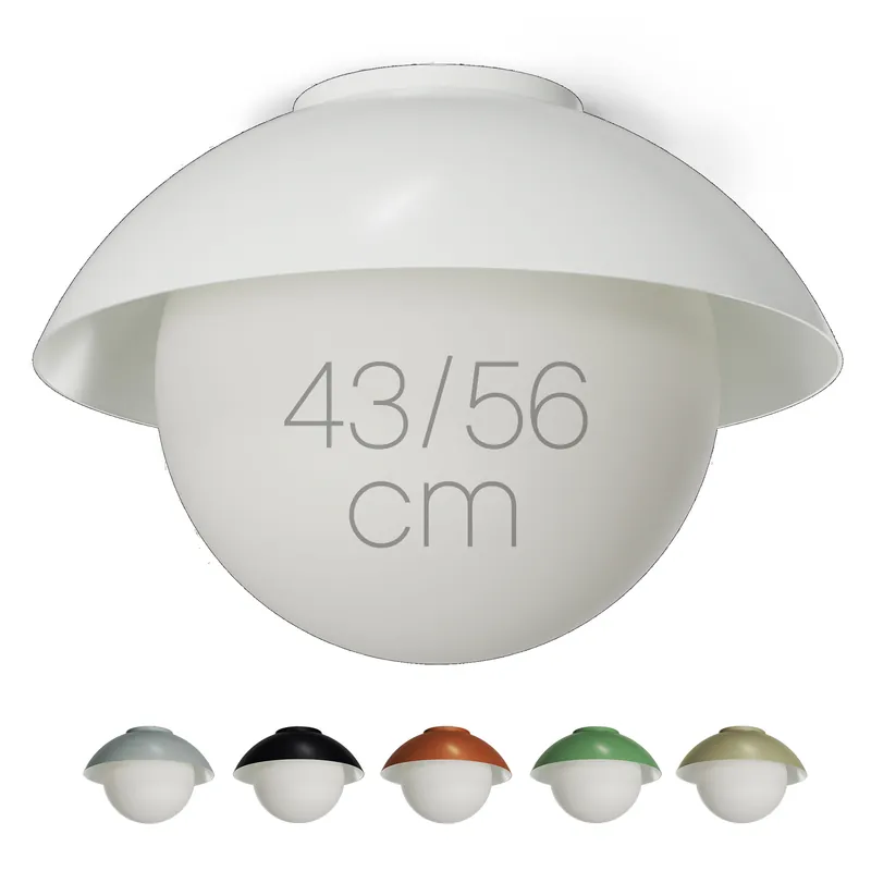 Große Kugel-Deckenleuchte mit Schirm LUZIDA, Ø bis 56 cm, div. Farben Knallerangebot