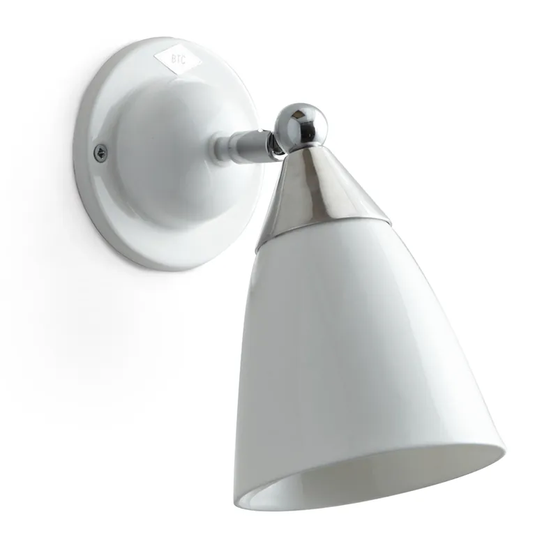 Günstig Verstellbare Art Déco-Wandlampe mit Porzellan-Schirm