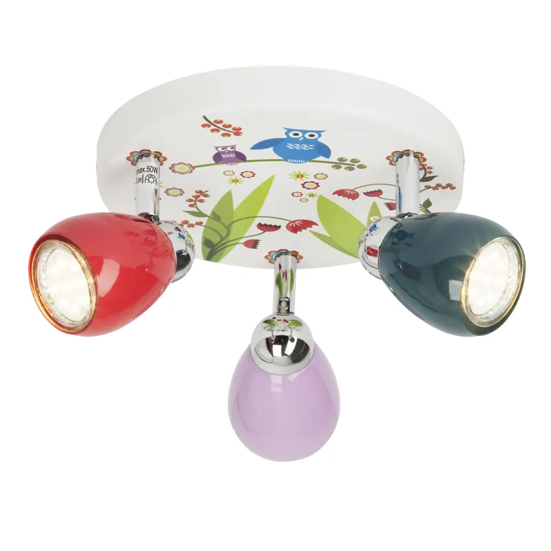 Birds LED Spotrondell 3flg bunt Kracherpreis