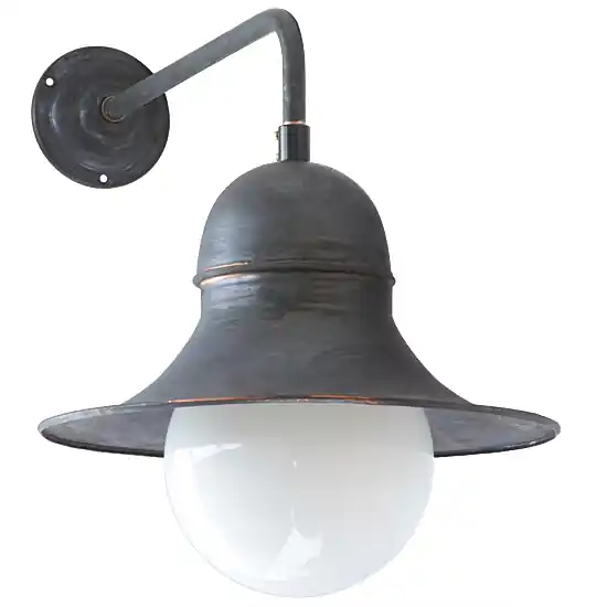 Abverkauf Klassische Industriestil-Wandleuchte aus Kupfer Siegen Kugel RO 140