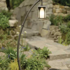 Bestpreis Japanische anmutende Gartenleuchte aus Schmiedeeisen AL 6643 (65–170 cm)