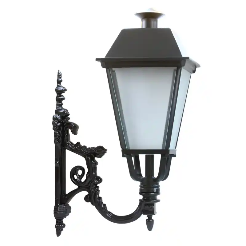 Klassische Außenwandleuchte mit Jugendstil-Wandarm Prag M-L.52 TL Expressversand